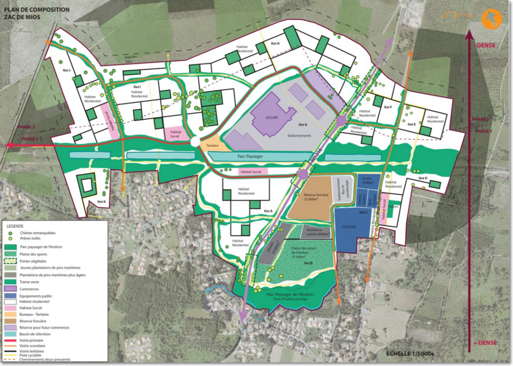 Plan de composition de l'éco-domaine Terres Vives