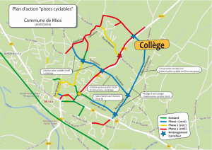 Planification des piste cyclable à Mios 2106-2018 Planification des piste cyclable à Mios 2106-2018