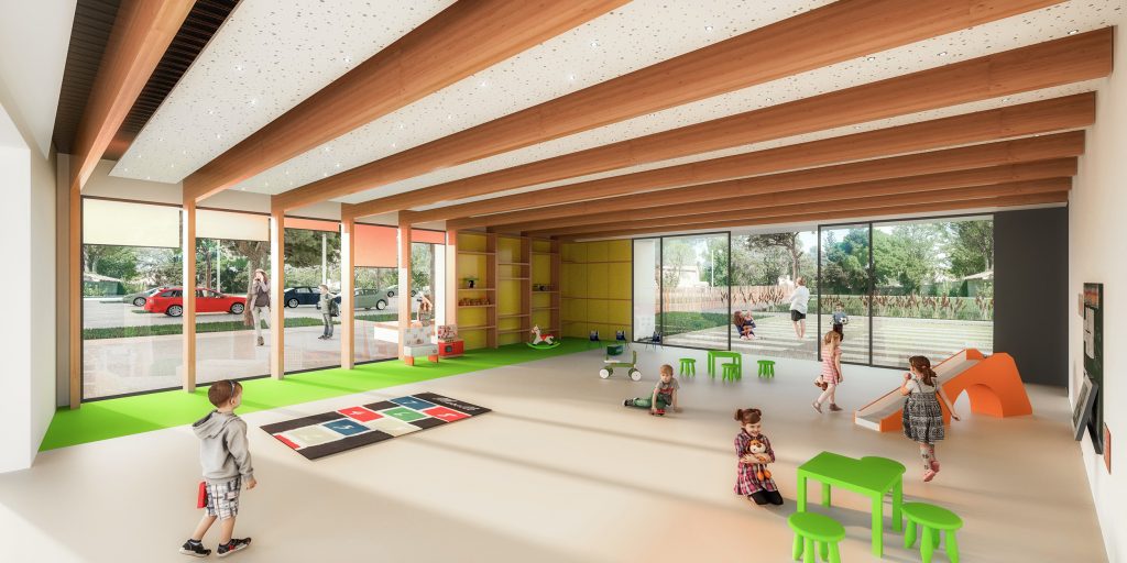 Plan école Terres Vives vue salle de jeux